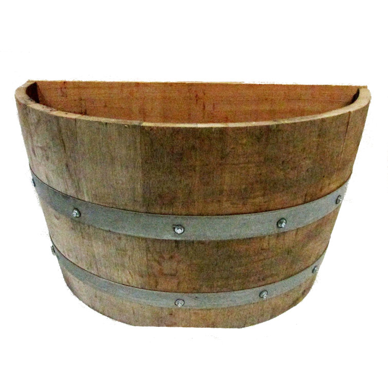 MGP Oakwood Quarter Wine Barrel Planter, 26"W X 14"D X 18"H Wayfair